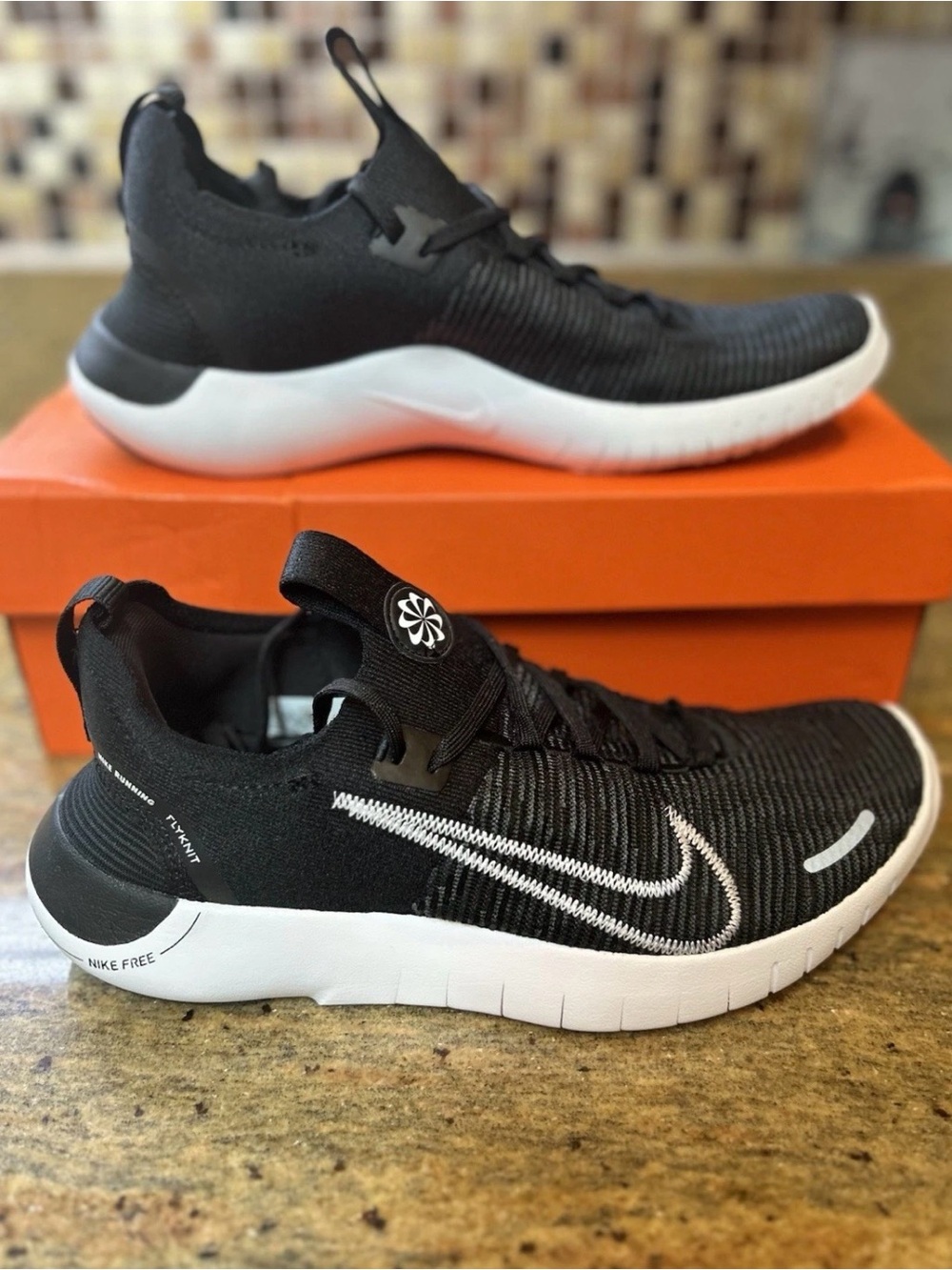 NEW Nike Free RN FK Next Nature Black White Men's Running Shoes FB1276-002 9-12